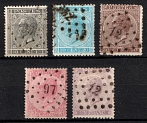 1865-67 Belgium (Variety of Perforation, Canceled, CV $140)