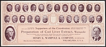Henry K. Wampole and Company Corporated, Philadelphia, United States, Stock of Cinderellas, Non-Postal Stamps, Labels, Advertising, Charity, Propaganda, Souvenir Sheet