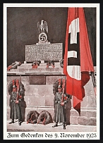 1923 'In memory of November 9 1923', Propaganda Postcard, Third Reich Nazi Germany