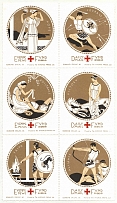 Red Cross, Italy, Stock of Cinderellas, Non-Postal Stamps, Labels, Advertising, Charity, Propaganda
