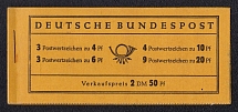 1951 Booklet with stamps of German Federal Republic, Germany in Excellent Condition (Mi. 1, 9 x Mi. 130, 4 x Mi.128, 3 x Mi. 124, 3 x 126, CV $1,100)