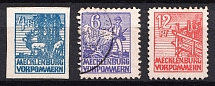 1946 Soviet Russian Zone of Occupation, Germany (Mi. 30 x, 33 x a, 36 x a, CV $70)