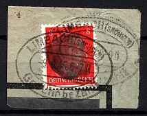 8pf Hitler Overprints, Local Mail, Soviet Russian Zone of Occupation, Germany (LIMBACH Postmark)