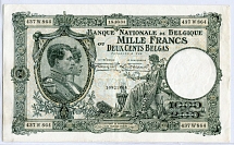 1934 г. Банкнота. Бельгия. 1000 франков.