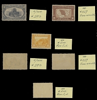 United States - Classic Stamps, Proofs and Multiples - 1898-1913, Trans-Mississippi 10c gray violet (VLH), Louisiana Purchase 10c red brown (slight gum wrinkle, NH), Panama-Pacific 10c orange yellow (slightly uneven gum, NH), all …