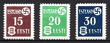 1941 Estonia, German Occupation, Germany (Mi. 1 x - 3 x, Full Set, CV $70, MNH)