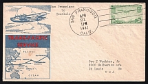 1937 USA, Trans-Pacific Airmail cover, San Francisco - Honolulu - St. Luis, franked by Mi. 400