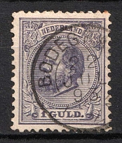 1872-88 1g Netherlands (Mi. 28D, Canceled, CV $60)