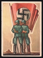 1941 'Day of the German Police. The Police in the War Effort', Propaganda Postcard, Third Reich Nazi Germany