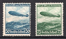 1936 Airmail, Zeppelins, Third Reich, Germany (Mi. 606 X - 607 X, Full Set, CV $70)