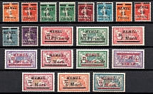 1922 Memel, Germany (Mi. 52 - 53, 54 b, 55 - 60, 61a, 62 - 71, Full Set, Signed, CV $140)