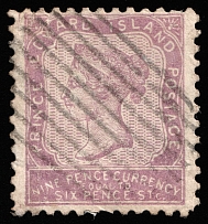 1863 6p Prince Edward Island, Canada (SG 20, Canceled, CV $150)