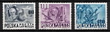 1948 Republic of Poland, Airmail (Fi. 489 - 491, Mi. 515 - 517, Full Set, CV $130)
