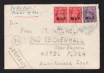 1948 (3 Mar) Great Britain POW cover to Bad Reichenhall (Germany, American zone of occupation)