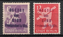 1945 Fredersdorf (Berlin), Germany Local Post (Mi. 69 - 70, OFFSET of Overprint, Full Set, CV $50, MNH)