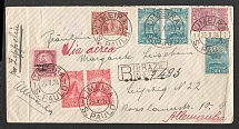 1934 (19 Dec) Brazil, Graf Zeppelin airship Registered airmail cover from Limeira to Leipzig, Flight to South America 'Recife - Friedrichshafen' (Sieger 284 A)