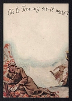 'Where did the Tommy Stay?', France, WWII Propaganda Postcard, Mint
