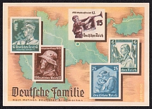 1936 (8 Aug) 'German Family', Dresden, Third Reich, Germany, Postcard (Commemorative Cancellation)