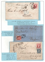 1868-71 Austria-Hungary, Carpahto-Ukraine territory Postal History, Three Covers