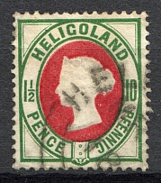 1875 Heligoland Germany 1.5 P/10 Pf (CV $40, Cancelled)