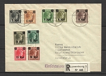 1941 Third Reich occupation of Luxembourg registered cover 3pf-20pf CV 100 EUR