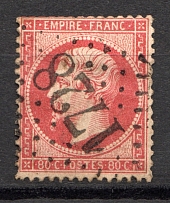 1862-72 France 80 C (CV $50, Canceled)