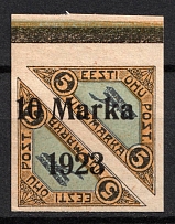 1923 10m Estonia, Airmail (Mi. 43 B, Margin, CV $30)