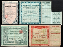 1889-1931 Bonds with Tickets to Exhibitions, France, Stock of Cinderellas, Non-Postal Stamps, Labels, Advertising, Charity, Propaganda
