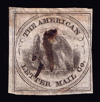1844 The American Letter Mail Co., United States Locals & Carriers (Sc. #5L2, Certificate, Genuine, Canceled)