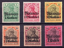 1905 German Offices in Morocco, Germany (Mi. 22-29, CV $120)