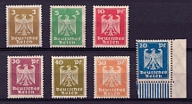 1924 Weimar Republic, Germany (Mi. 355 - 361, Signed, Full Set, CV $460, MNH)