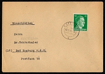 1945 Cover franked with Scott No. 529 posted in Rott (Inn) on 2 May 1945, five days before Germany’s surrender to the Allies