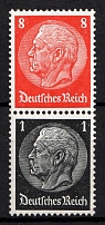 1936-37 Third Reich, Germany, Se-tenant, Zusammendrucke (Mi. S 137, CV $30, MNH)