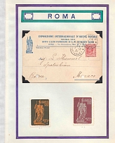 1911-12 Intenational Exhibition in Rome, Italy, Stock of Cinderellas, Non-Postal Stamps, Labels, Advertising, Charity, Propaganda, Postcard (#671)