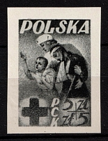 1947 5+5zl Republic of Poland (Proof, Essay of Fi. 428)