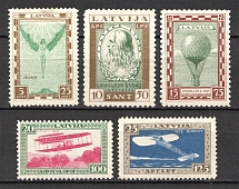 1932 Latvia Airmail (Perf, CV $150, Full Set, Signed)