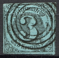 1853 Thurn und Taxis Germany 3 Kr (Cancelled)