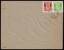 1943 (27 Nov) Guernsey, German Occupation, Cover (Mi. 1 f, 2 a, CV $70)