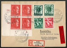 1938 Berlin Multy franking registered cover with Special postmark