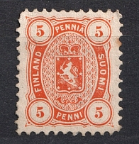1875-82 5P Finland (Mi. 13c, Perforated 11, CV $260)