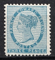 1862-69 3p Prince Edward Island, Canada (SG 14, CV $65)