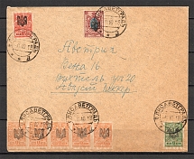 1918 Elisavetgrad - Vienna Austria, Cover (Odessa Types 1+2)
