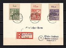1946 Germany Soviet Russian Occupation Zone Eisleben R cover Imperf stamps franking CV 150 EUR
