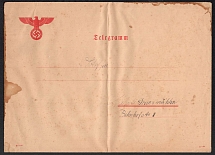 Third Reich, Swastika, Special Telegram, Nazi Germany (Used)