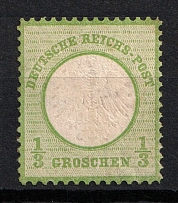 1872 1/3gr German Empire, Small Breast Plate, Germany (Mi. 2 a, Signed, CV $230)