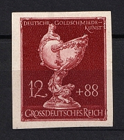 1944 12pf Third Reich, Germany (IMPERFORATED, Mi. 903 U, CV $200, MNH)