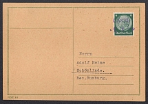 1938 (Oct 9) Card with temporary postmark of CHIESCH (Chyse). Occupation of Sudetenland, Germany