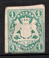 1867 1k Bavaria, German States, Germany (Mi. 14 c, Sc. 15 a, Canceled, CV $80)