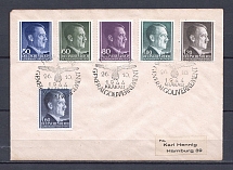 1942 General Government cover to Hamburg with special postmark and full set stamps