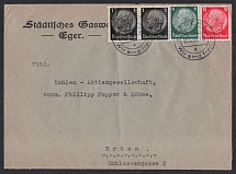 1938 (Oct 13) Letter posted to EAGER. Occupation of Sudetenland, Germany